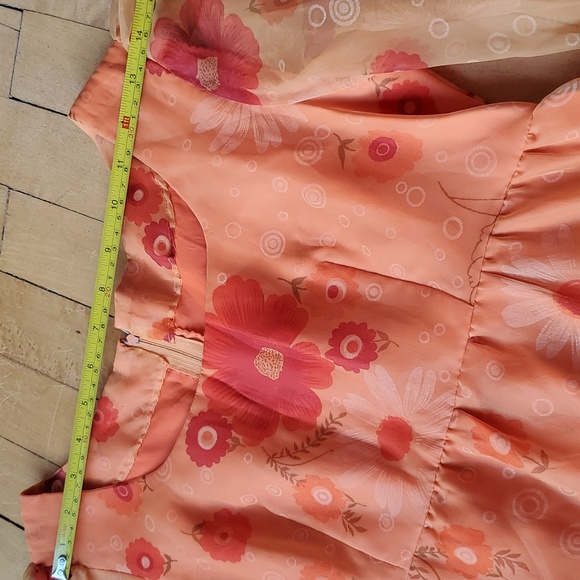 Vintage 70s Floral Maxi Dress Sz S - Picture 3 of 3